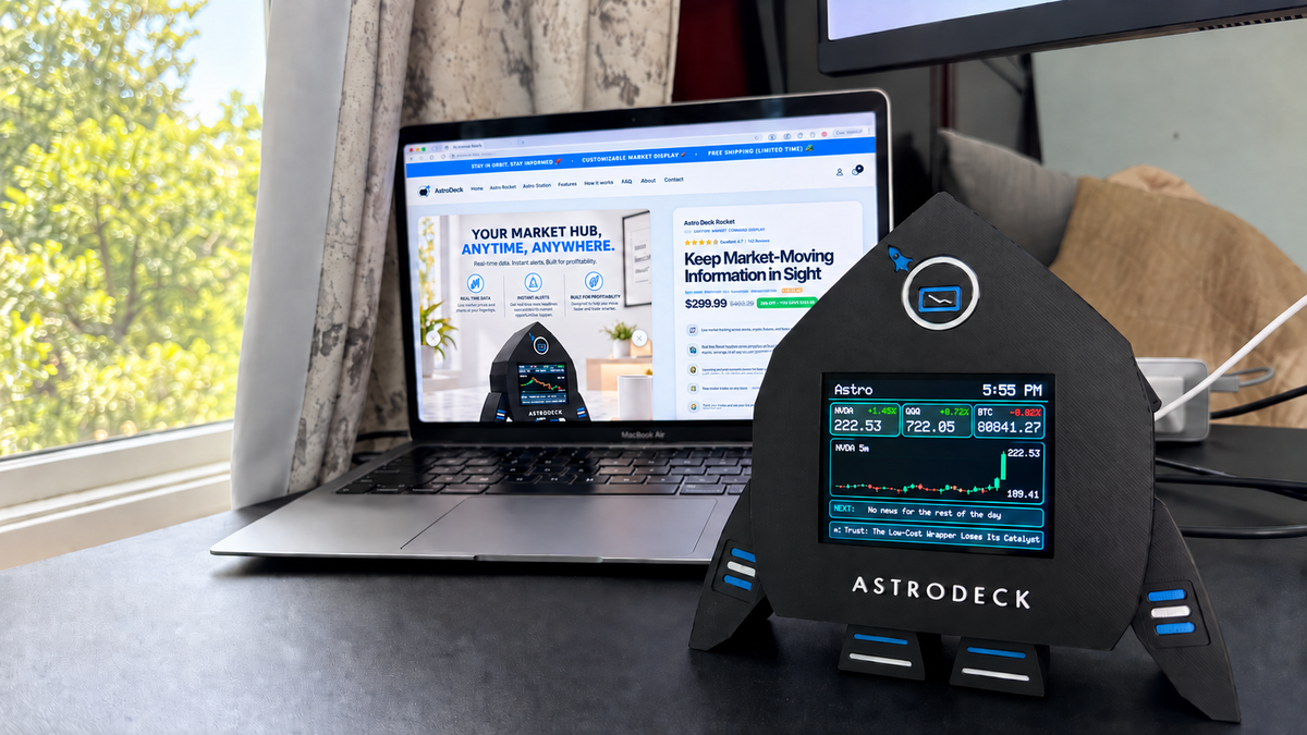 Astro Deck on a trading desk