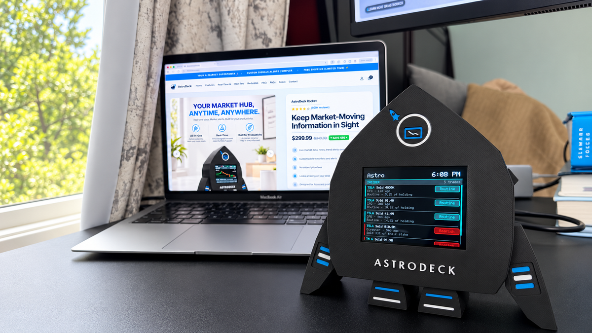 Astro Deck on a trading desk