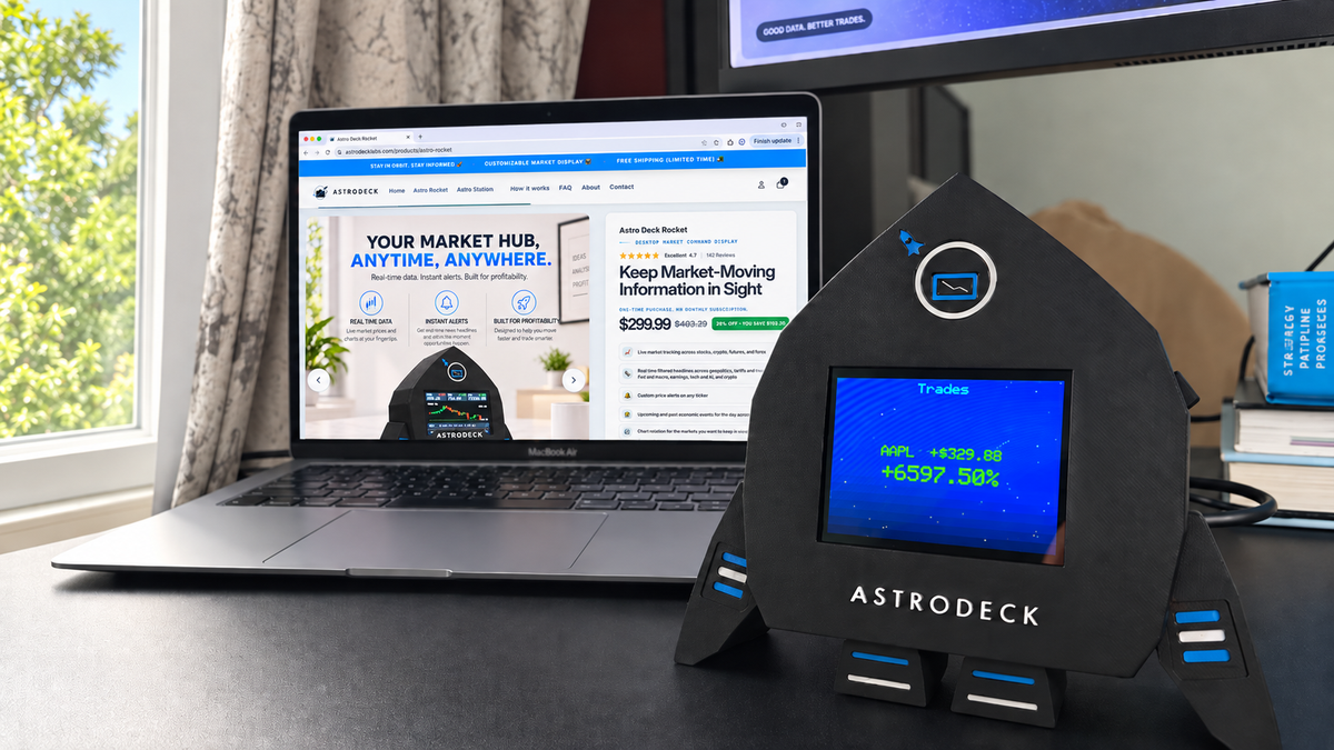 Astro Deck on a trading desk